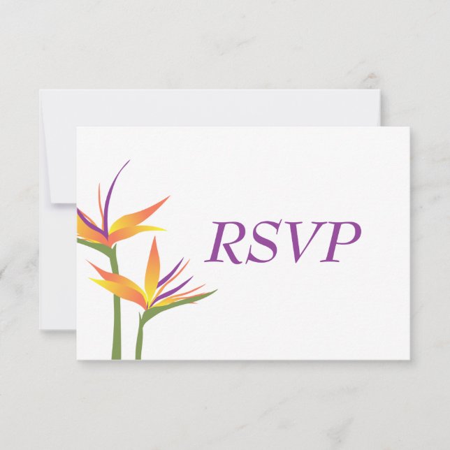 Tarjeta RSVP de Boda Paraíso (Anverso)