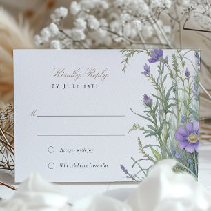 Tarjeta RSVP de Boda Pastel Herbal Garden Wedding