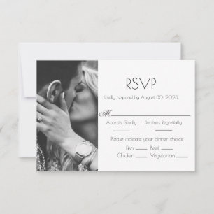 Tarjeta RSVP de boda personalizada por foto