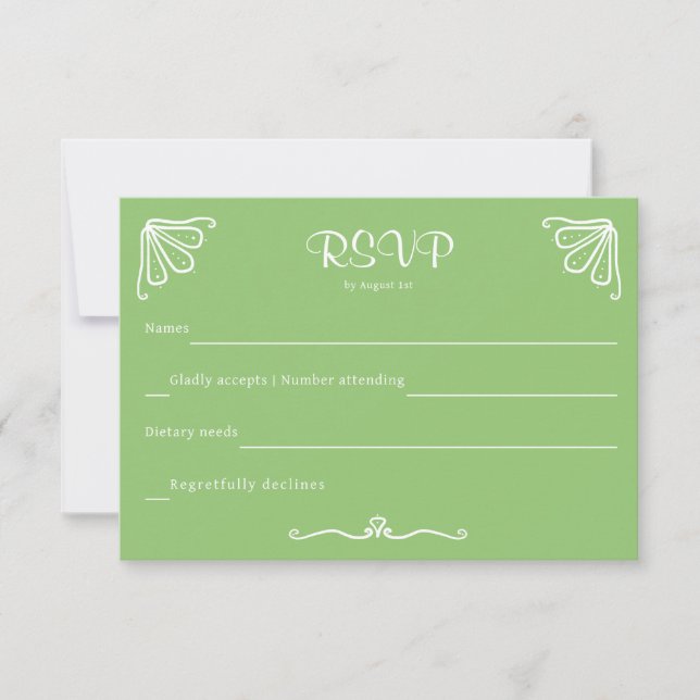 Tarjeta RSVP de boda personalizada Tuberose (Anverso)