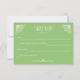 Tarjeta RSVP de boda personalizada Tuberose