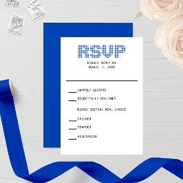 Tarjeta RSVP de Boda Pixel RSVP