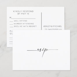 Tarjeta RSVP de boda por tipoGRAFÍA de CALLIGRAPHY