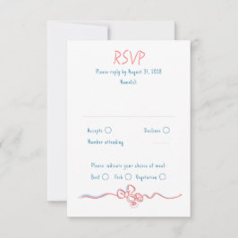 Tarjeta RSVP de boda rápida de mano dibujada