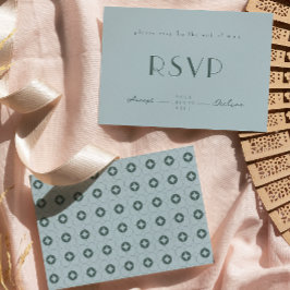 Tarjeta RSVP de Boda Retro Palm Spring