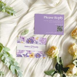 Tarjeta RSVP de Boda Romance de Morple Peonies