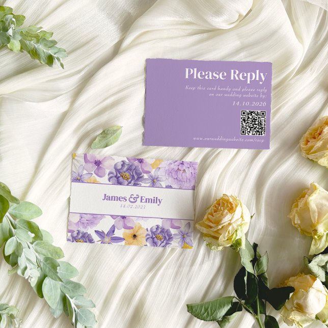 Tarjeta RSVP de Boda Romance de Morple Peonies (Subido por el creador)