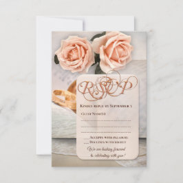 Tarjeta RSVP de Boda Romántica para Amantes de Lib