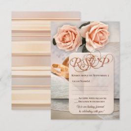 Tarjeta RSVP de Boda Romántica para Amantes de Lib