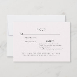 Tarjeta RSVP de boda rosa pálida