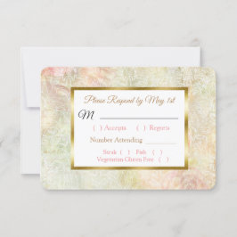 Tarjeta RSVP de Boda Rosa Pastel