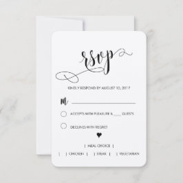 Tarjeta RSVP de boda rústica
