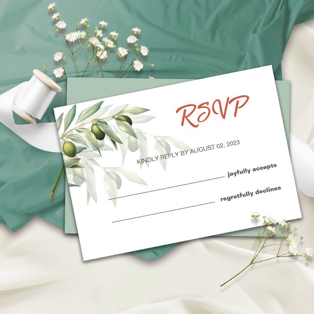 Tarjeta RSVP de Boda Rústica de Agua para Ramas de (Subido por el creador)