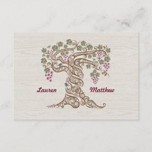 Tarjeta RSVP de Boda Rústica Vineyard