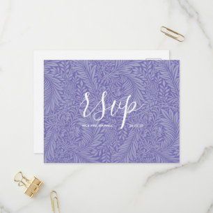 Tarjeta Rsvp de boda Script Floral Beach Vibes