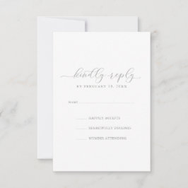 Tarjeta RSVP de boda simple y elegante