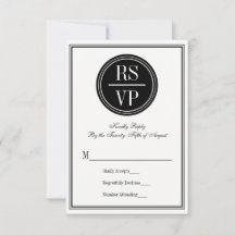 Tarjeta RSVP de boda simple y elegante