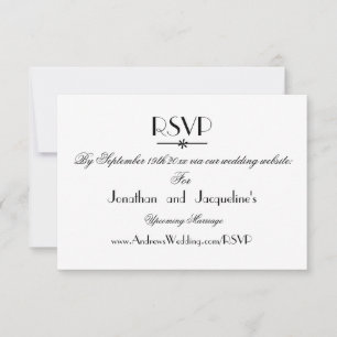 Tarjeta RSVP de boda simple y elegante de Moda de