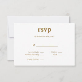 Tarjeta RSVP de boda tipo moderna