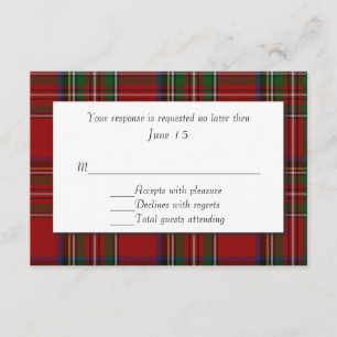 Tarjeta RSVP de Boda Tradicional Real de Stewart P