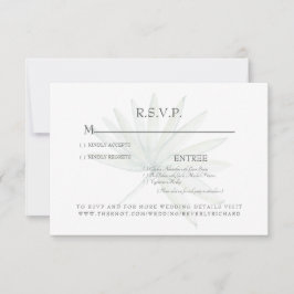 Tarjeta RSVP de boda tropical