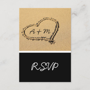 Tarjeta RSVP De Boda Tropical Beach Para Invitació