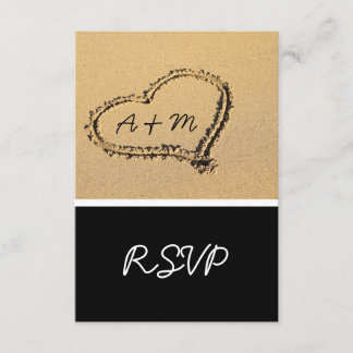 Tarjeta RSVP De Boda Tropical Beach Para Invitació