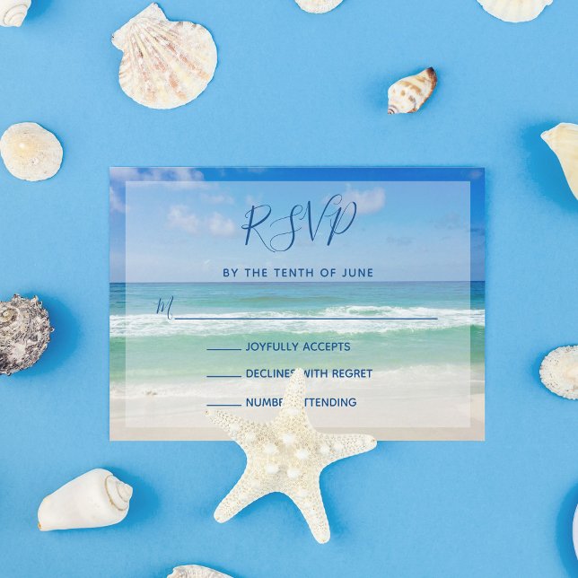 Tarjeta RSVP de Boda Tropical de Olas Oceánicas (Subido por el creador)