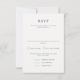 Tarjeta RSVP de boda vertical formal Parker