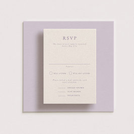 Tarjeta RSVP de boda vertical formal Parker