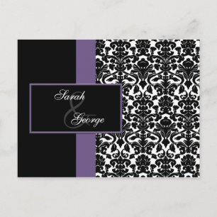 tarjeta rsvp de boda violeta