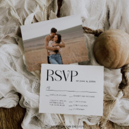 Tarjeta RSVP de Boda Whimsy moderna