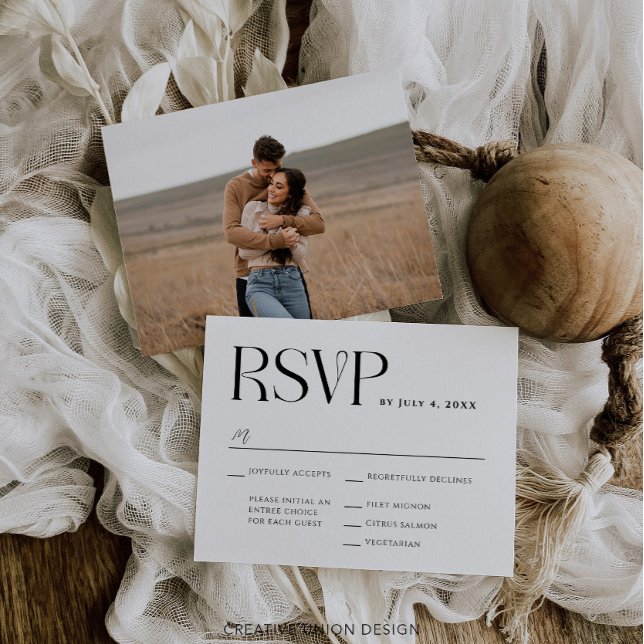 Tarjeta RSVP de Boda Whimsy moderna (Subido por el creador)