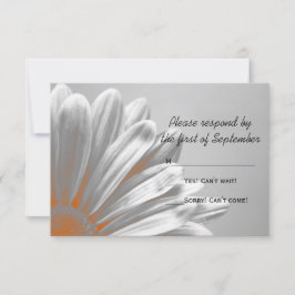 Tarjeta RSVP de bodas con resaltados florales de n