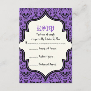 Tarjeta RSVP de bodas de bodas de Halloween