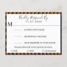 Tarjeta RSVP de bodas de calabazas