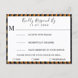 Tarjeta RSVP de bodas de calabazas