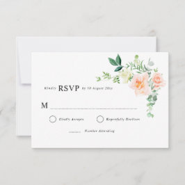 tarjeta RSVP de bodas de hierba floral