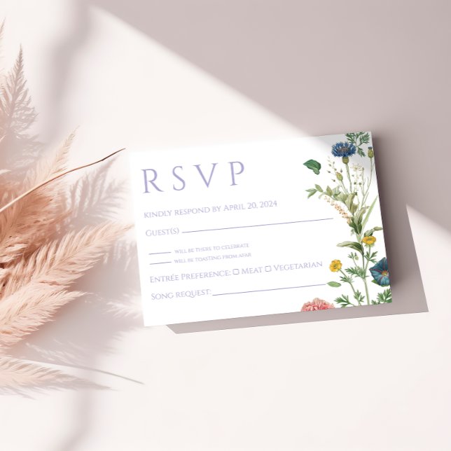 Tarjeta RSVP de bodas de jardín de lavanda (Subido por el creador)
