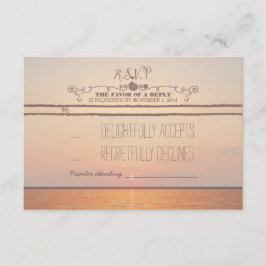 tarjeta RSVP de bodas de sol de playa