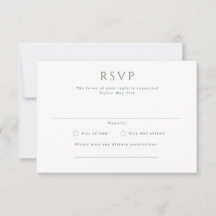 Tarjeta RSVP de bodas formales de Hamilton