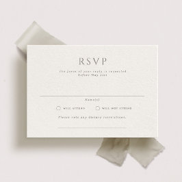 Tarjeta RSVP de bodas formales de Hamilton