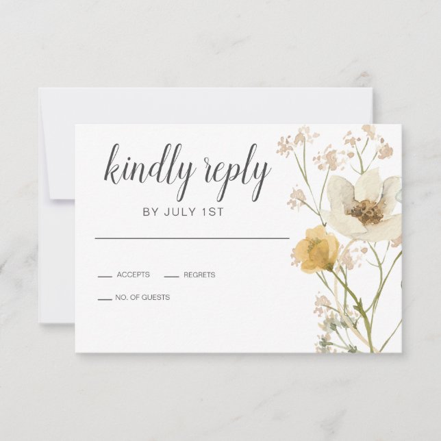 Tarjeta RSVP de Boho garden Floral Wedding