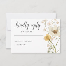 Tarjeta RSVP de Boho garden Floral Wedding