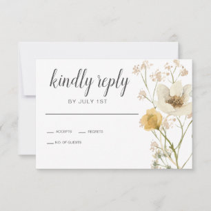 Tarjeta RSVP de Boho garden Floral Wedding
