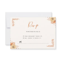 Tarjeta RSVP de Boho Moda Floral Wedding