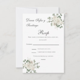Tarjeta RSVP de Boho Spanish Wedding