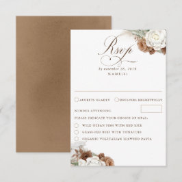 Tarjeta RSVP de Boho Wedding de Boho Boho de Pampa