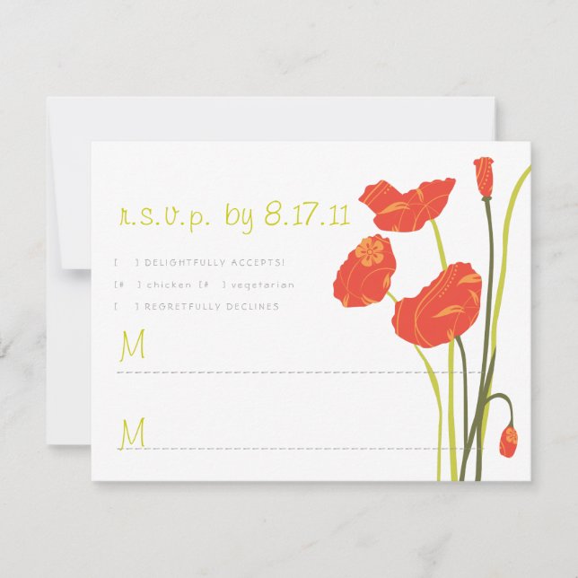 Tarjeta RSVP de bonitos (Anverso)