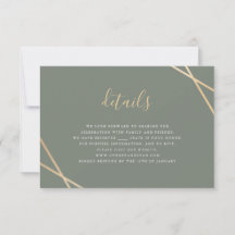 Tarjeta RSVP de borde geométrico